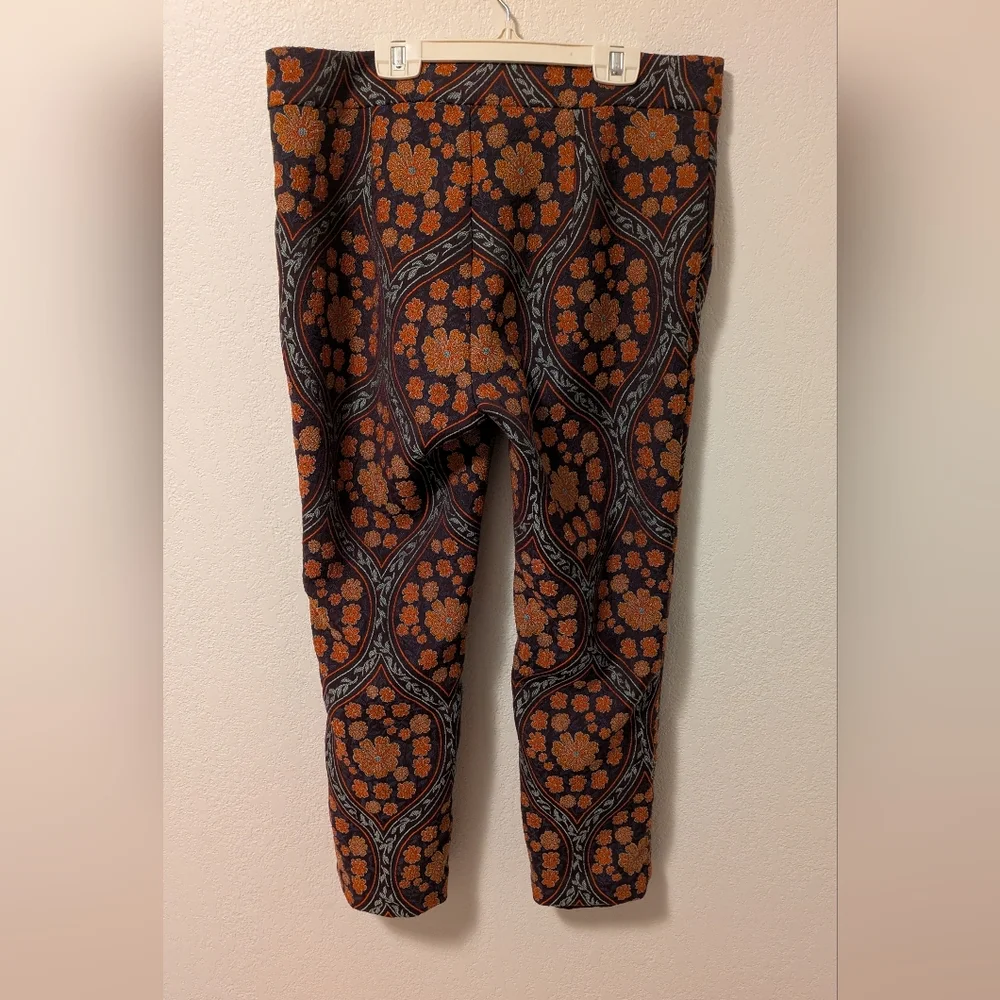 Anthropologie Essential Slim Pants - Brown and Orange - Picture 2 of 4